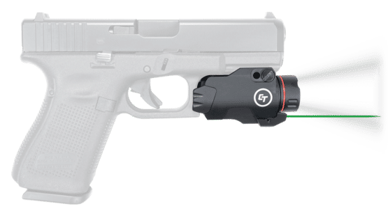Crimson Trace CMR-207G Rail Master Pro Universal Green Laser Sight and 400 lumen Tactical Light features ambidextrous activation levers